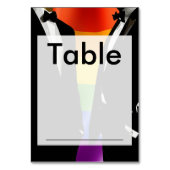 エレガントなモダンなゲイの男性のウェディング・レインボー テーブルナンバー (裏面)