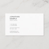 エレガントなモダンなデザインのお洒落で明白なプロフェッショナル 名刺 (裏面)