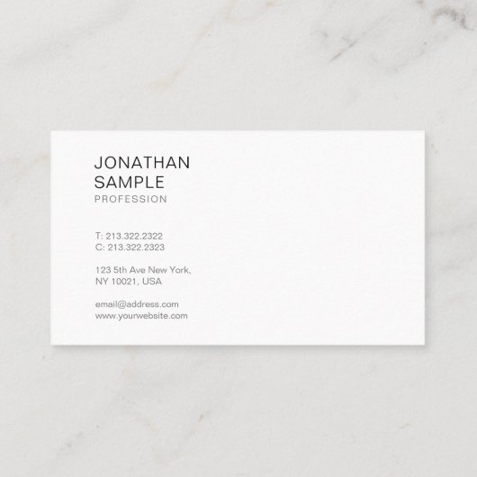 エレガントなモダンなデザインのお洒落で明白なプロフェッショナル 名刺 (裏面)