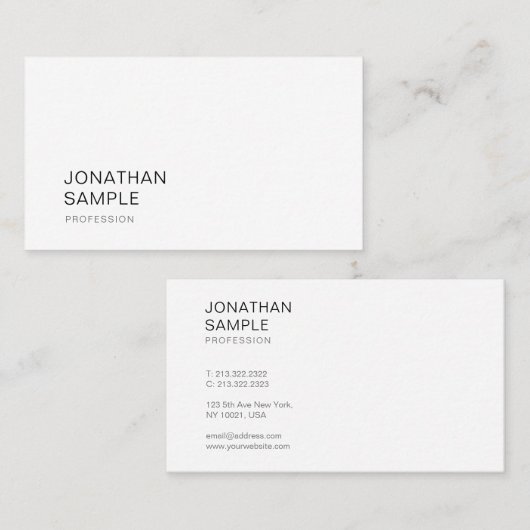エレガントなモダンなデザインのお洒落で明白なプロフェッショナル 名刺 (正面/裏面)