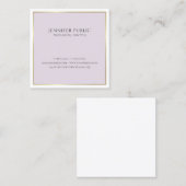 エレガントなモダンなデザインの金ゴールドの紫色の粋な平野 スクエア名刺 (正面/裏面)