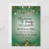 エレガントなモダンなホリデーシーズンのクリスマス 招待状 (正面)