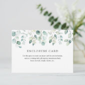 エレガントなモダンなユーカリグリーンの装飾カード エンクロージャーカード (スタンド正面)