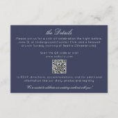 エレガントなモダンなルースドフラワーの結婚式の詳細 エンクロージャーカード (正面)