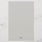 エレガントなモダンな手書きのシンプルなプロフェッショナルグレー 便箋 (裏面)