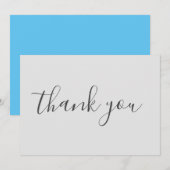 エレガントなモダンな手書き サンキューカード (正面/裏面)