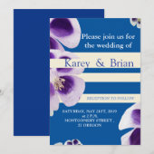 エレガントなモダンな花の写真, 結婚式の招待状 招待状 (正面/裏面)