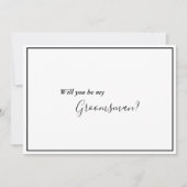 エレガントなモダンな groom への提案カード 招待状 (正面)