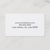 エレガントなモダンのゆとりの白黒の大理石のばら色の金ゴールド 名刺 (裏面)