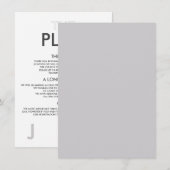 エレガントなモダンウェディングの詳細案内 招待状 (正面/裏面)