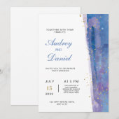 エレガントなモダンウェディング招待状, ミニマリスト 招待状 (正面/裏面)