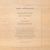 エレガントなモダンウェディング アクリル招待状 (正面)