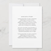 エレガントなモダンウェディング 招待状 (裏面)