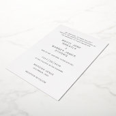 エレガントなモダンウェディング 箔招待状 (回転した状態)