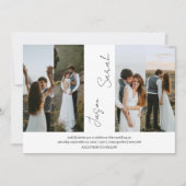 エレガントなモダンウェディング 4枚の写真 招待状 (正面)