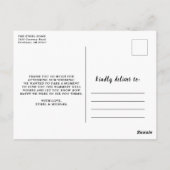 エレガントなモダンカリグラフィー結婚式写真感謝 ポストカード (裏面)