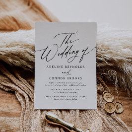 エレガントなモダンカリグラフィー結婚式 招待状