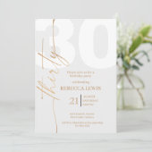 エレガントなモダンカリグラフィー30 大人の誕生日 招待状 (スタンド正面)