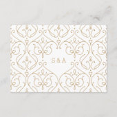 エレガントなモダンクラシックの結婚式の受付カード エンクロージャーカード (裏面)