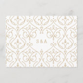 エレガントなモダンクラシックウェディングの詳細カード エンクロージャーカード (裏面)