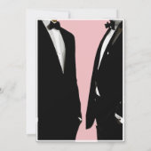 エレガントなモダンゲイウェディング 招待状 (裏面)