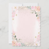 エレガントなモダンゴールドダイヤモンドスノーフレーク 招待状 (裏面)