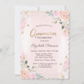 エレガントなモダンゴールドダイヤモンドスノーフレーク 招待状 (正面)