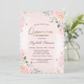 エレガントなモダンゴールドダイヤモンドスノーフレーク 招待状 (スタンド正面)