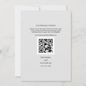 エレガントなモダンシルバーグレイのオールインワン結婚式招待状 招待状 (裏面)