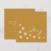 エレガントなモダンジョイ ゴールドスターホリデーカード シーズンカード (正面/裏面)
