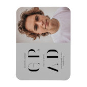 エレガントなモダンスクリプトの卒業発表 マグネット (縦)