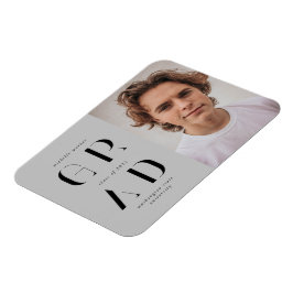 エレガントなモダンスクリプトの卒業発表 マグネット