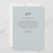 エレガントなモダンスクリプトフォトウェディング セーブザデート (裏面)