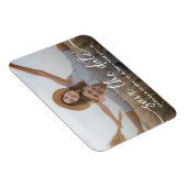 エレガントなモダンスクリプト写真 セーブ・ザ・デート マグネット (右側)