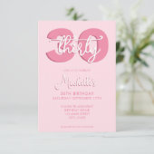 エレガントなモダンスクリプト 30歳の誕生日 招待状 (スタンド正面)