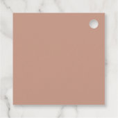 エレガントなモダンパールとプロセッコのブライダルシャワー フェイバータグ (裏面)