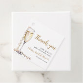 エレガントなモダンパールとプロセッコのブライダルシャワー フェイバータグ (インサイチュ)