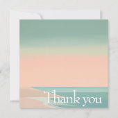 エレガントなモダンビーチ サンキューカード (正面)