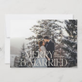エレガントなモダンボタニカルフォト「Merry & married」 シーズンカード (正面)