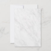 エレガントなモダンマーブルローズゴールドの結婚式出欠確認カード 招待状 (裏面)