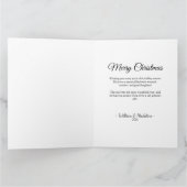 エレガントなモダンミニマリストのブラックアンドホワイトの新婚夫婦 カード (内部)