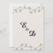 エレガントなモダンラスティックウェディング招待状