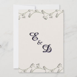 エレガントなモダンラスティックウェディング招待状 招待状