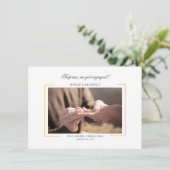 エレガントなモダン写真エンゲージメントパーティー 招待状 (スタンド正面)