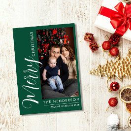 エレガントなモダン写真ホリデーカード| 楽しいクリスマスを！ シーズンカード