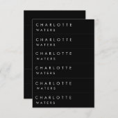 エレガントなモダン名札 案内状 (正面/裏面)