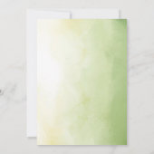 エレガントなモダン水彩の野生の花の洗礼 招待状 (裏面)