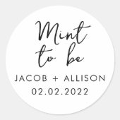 エレガントなモダン結婚式の好意 ラウンドシール (正面)