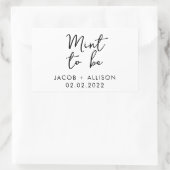 エレガントなモダン結婚式の好意 長方形シール (バッグ)