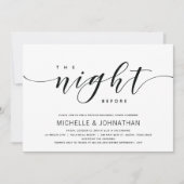 エレガントなモダン結婚式リハーサルディナー招待状 招待状 (正面)